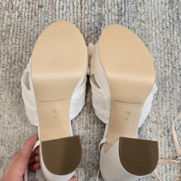 NWT Loeffler Randall Natalia Pearl Platform Bow Heel Size 7.5 - Picture 6 of 10